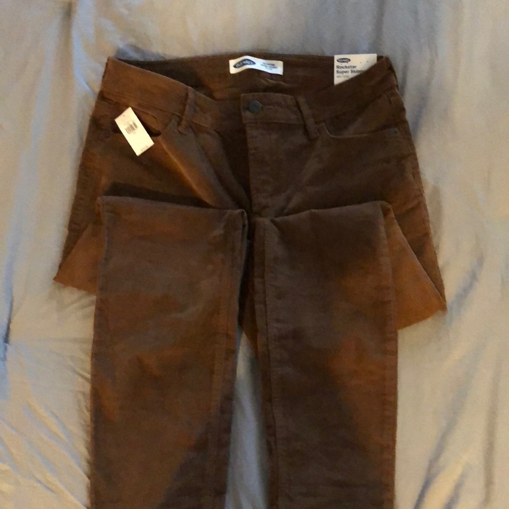 New with tag old navy super skinny mid rise cords brown